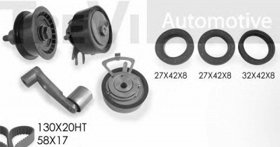 TREVI AUTOMOTIVE kd1288s -  Комплект ремня ГРМ